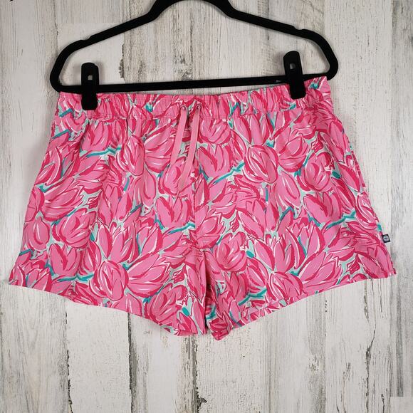 Lauren James Elastic Drawstring Waist Pull-On Swim Shorts Women's Size Large - Picture 1 of 12